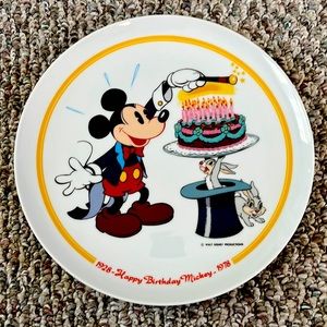 Schmid Happy Birthday Mickey Plate 1978